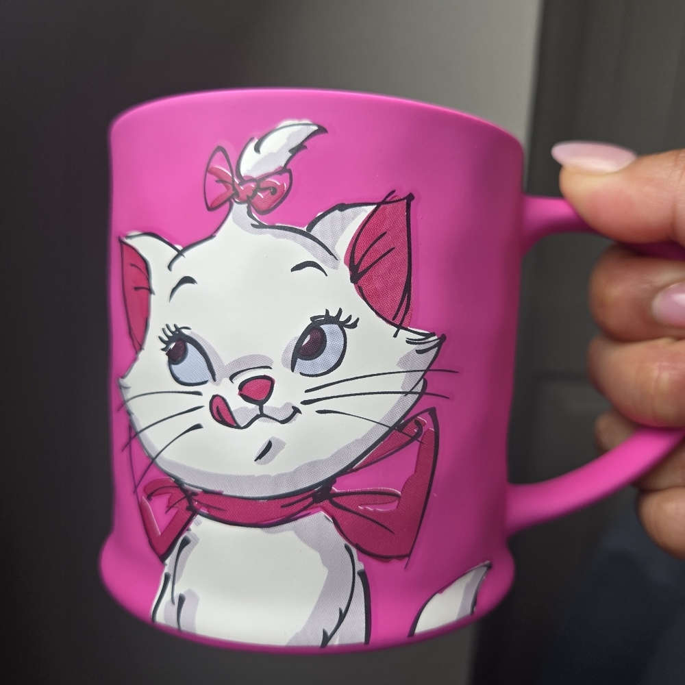 New MARIE Hot Pink soft Touch Ceramic Mug, Disney